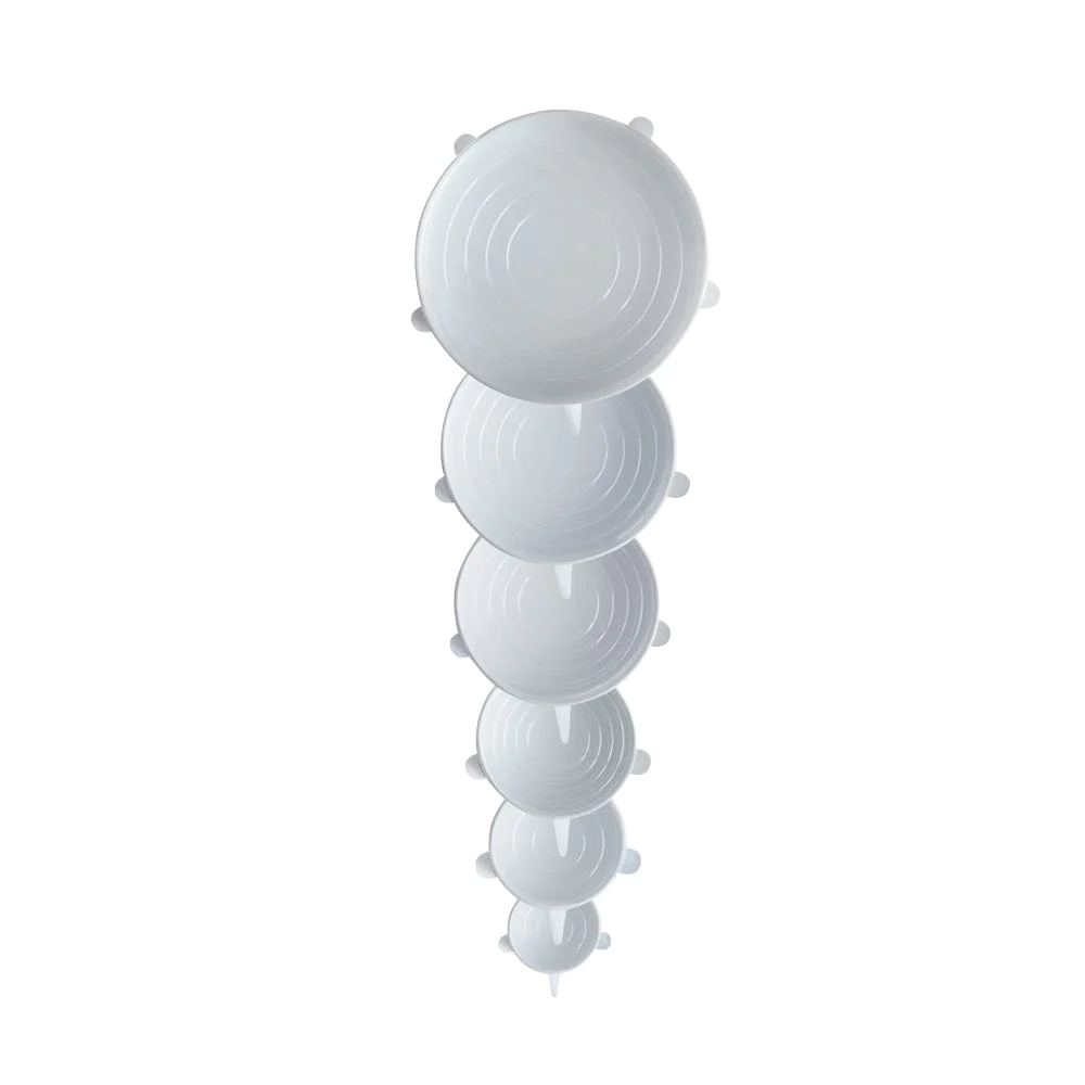 Couvercles en silicone - 6 pièces - Réutilisables - 2 couleurs - GoPandoo -  Koning Bamboe
