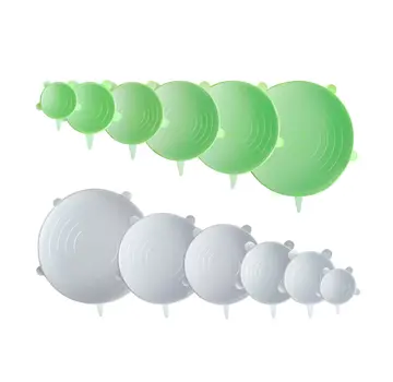 Gopandoo Silicone Lids - 6 Pieces - Reusable - 2 Colors