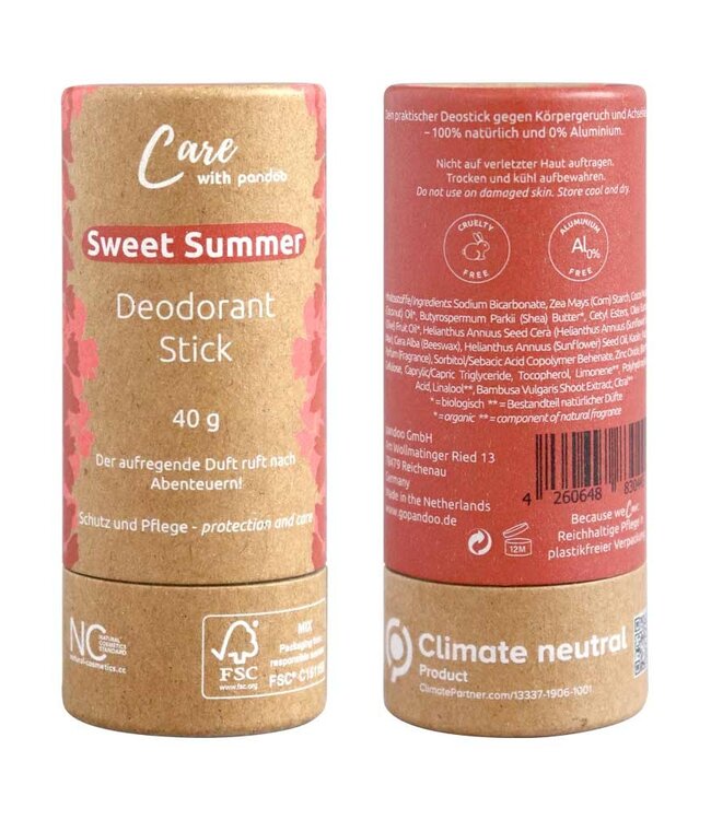 Deodorant Stick - 40g - Sweet Summer - GoPandoo