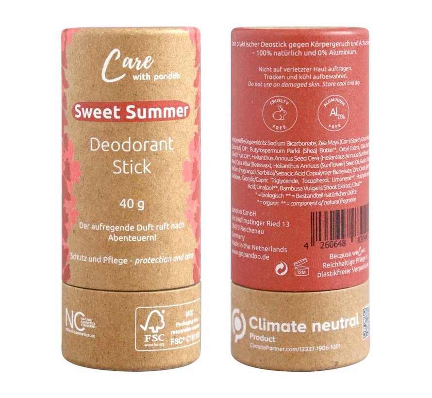 Deodorant Stick - 40g - 2 Stuks - Clean Cloud - GoPandoo