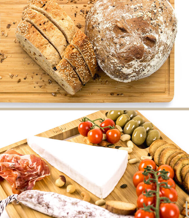 Snijplank Bamboe XL - Tapasplank - 30 x 40cm  - Budu