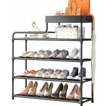 Ecarla Shoe Cabinet - 5 Levels - Black