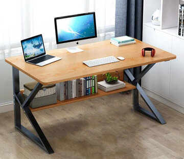 Ecarla Large Computer Desk - Modern - Natural