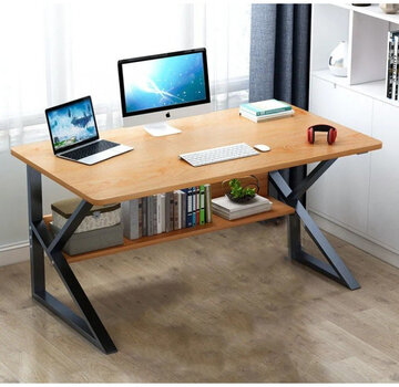 Ecarla Large Computer Desk - Modern - Natural