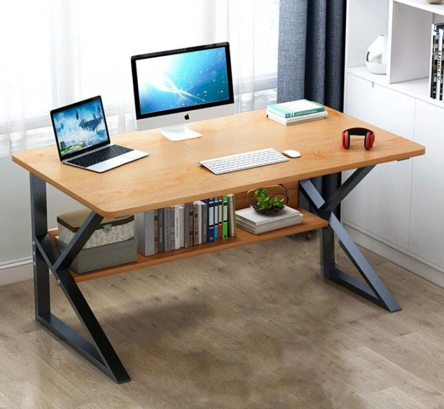 Large Computer Desk - Modern - Natural