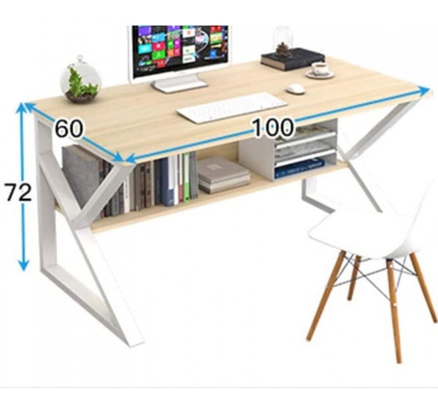 Large Computer Desk - Modern - White