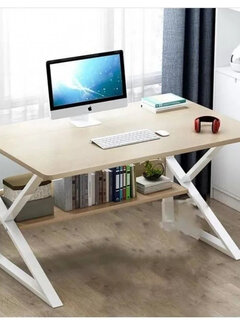 Ecarla Large Computer Desk - Modern - White