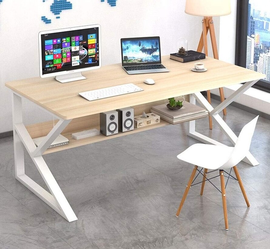 Large Computer Desk - Modern - White