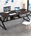 Ecarla Large Computer Desk - Modern - Black