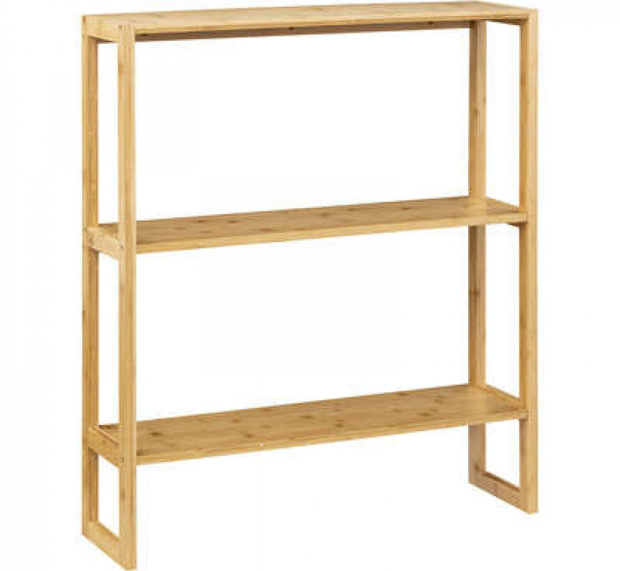 Etagère de rangement - 3 niveaux - 70 x 20 x 84 cm - Naturel