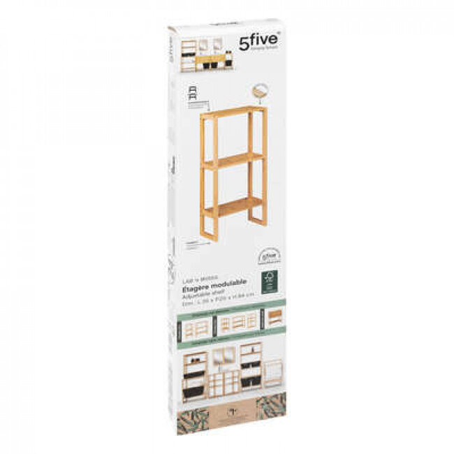 Storage shelf - 3 Levels - 69.5 x 33.5 x 84cm - Natural