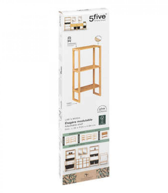 Opbergplank - 3 Niveaus - 69,5 x 33,5 x 84cm - Naturel