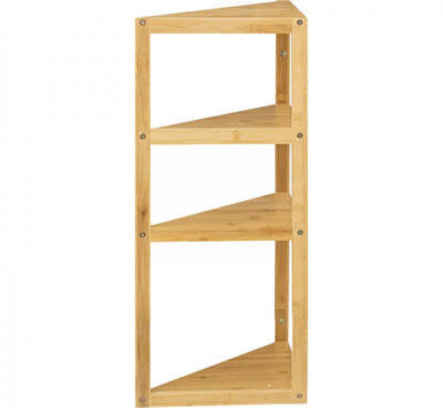 Corner shelf - 4 Levels - 36.6 x 33.5 x 80cm - Natural