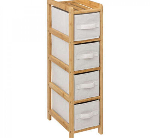 5Five Bamboo Storage Cabinet - Bathroom Cabinet - 4 Levels