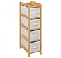 Bamboo Storage Cabinet - Bathroom Cabinet - 4 Levels