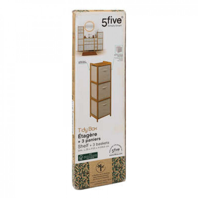 Bamboo Storage Cabinet - Bathroom Cabinet - 3 Levels