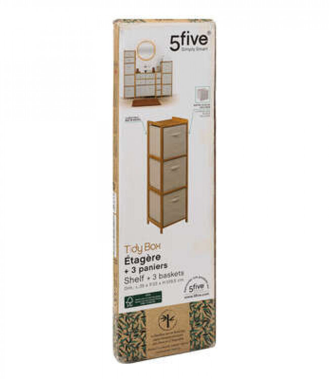 Bamboo Storage Cabinet - Bathroom Cabinet - 3 Levels
