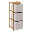 Bamboo Storage Cabinet - Bathroom Cabinet - 3 Levels