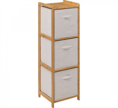 5Five Bamboo Storage Cabinet - Bathroom Cabinet - 3 Levels