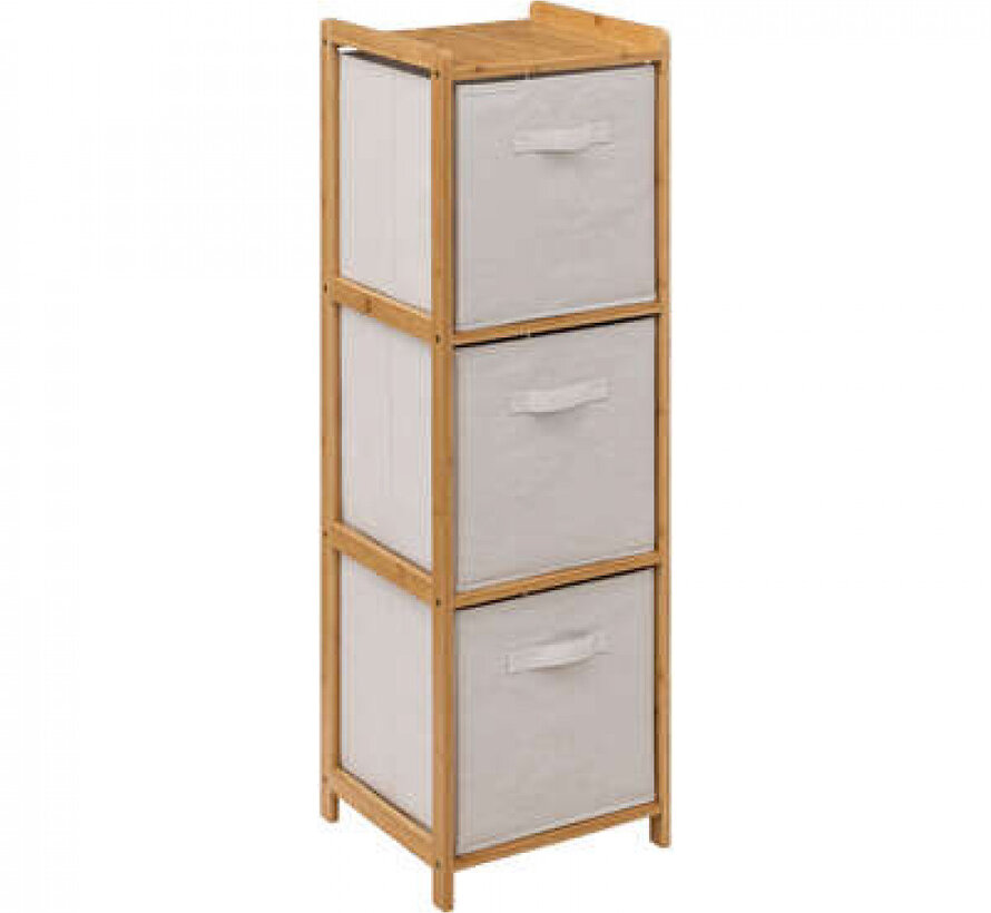 Bamboo Storage Cabinet - Bathroom Cabinet - 3 Levels