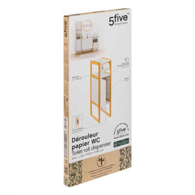 Toiletrolhouder - Dispenser - H80cm - Wit