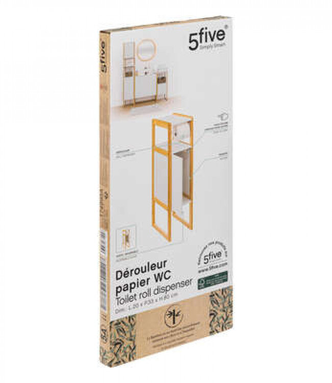 Toiletrolhouder - Dispenser - H80cm - Wit