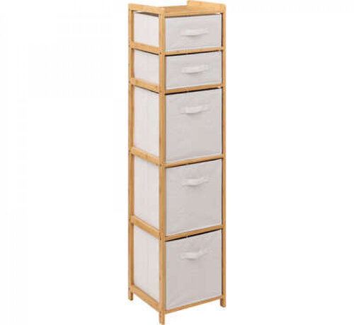 5Five Bamboo Storage Cabinet - Bathroom Cabinet - 5 Levels