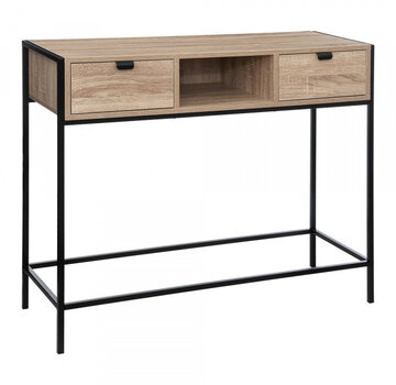  5Five Wall table with 2 drawers - Console table - Brown/Black