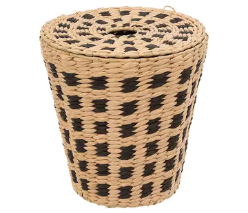 5Five Wicker Basket - Trash Can - 2 pieces -  7L - Natural