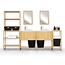 Storage shelf - 3 Levels - 69.5 x 33.5 x 84cm - Natural