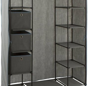  5Five Foldable Wardrobe - 3 Storage Drawers - Gray