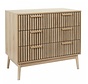 Chest of Drawers - 3 Drawers with Handles - Natural