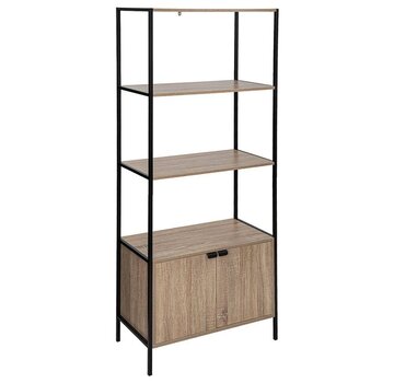  5Five Shelving unit with 2 Doors - Bookcase - Brown/Black