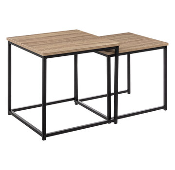  5Five Side tables - Set of 2 - Black/Brown
