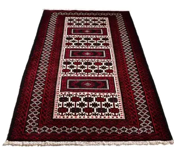 Koning Bamboe Persian Baluchi Carpet - Handmade - 120 x 235cm