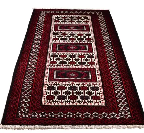 Koning Bamboe Perzisch Baluchi Tapijt - Handgemaakt - 120 x 235cm