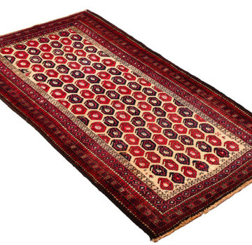 Koning Bamboe Persian Baluchi Carpet - Handmade - 98 x 175cm