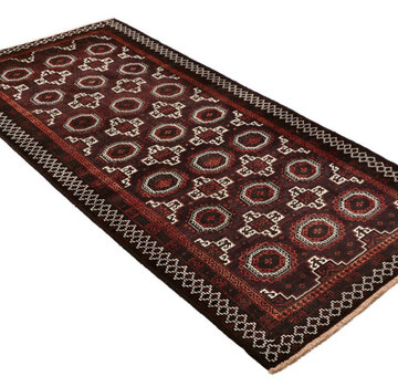 Koning Bamboe Persian Handmade Baluchi Carpet - 122 x 250cm