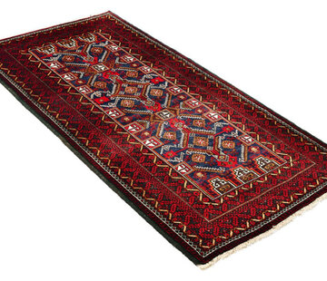 Koning Bamboe Persian Baluchi Rug - Handmade Carpet - 101 x 195cm