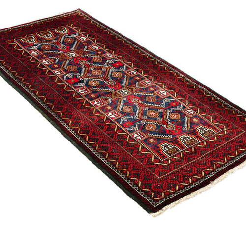 Koning Bamboe Persian Baluchi Rug - Handmade Carpet - 101 x 195cm