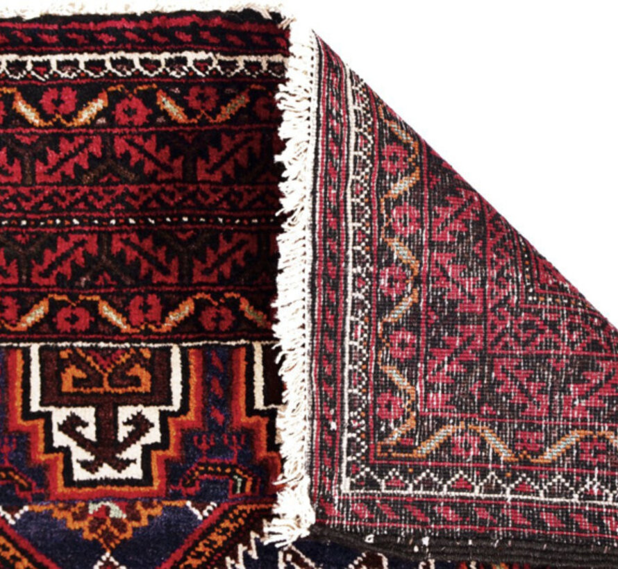 Persian Baluchi Rug - Handmade Carpet - 101 x 195cm