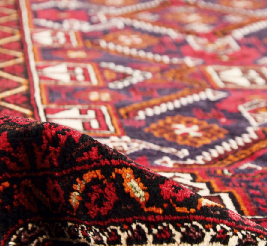 Persian Baluchi Rug - Handmade Carpet - 101 x 195cm