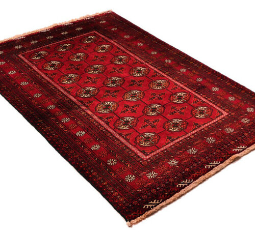 Koning Bamboe Persian Baluchi Carpet - Handmade - 133 x 182cm