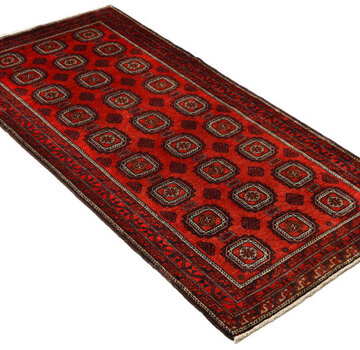 Koning Bamboe Tapis Persan Baloutche - Fait main - 95 x 188 cm