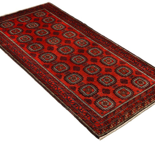 Koning Bamboe Perzisch Baluchi Tapijt - Handgemaakt - 95 x 188cm