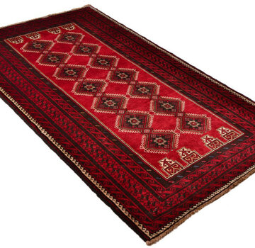 Koning Bamboe Persian Baluchi Carpet - Rug - 133 x 230cm