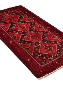 Koning Bamboe Persian Baluchi Carpet - Handmade Rug - 103 x 191cm