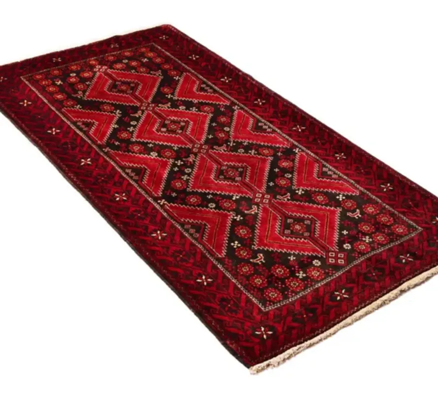 Persian Baluchi Carpet - Handmade Rug - 103 x 191cmPersian Baluchi Carpet - Handmade Rug - 103 x 191cm