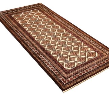 Koning Bamboe Perzisch Baluchi Vloerkleed - Handgemaakt Tapijt - 110 x 232cm