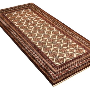 Koning Bamboe Persian Baluchi Rug - Handmade Carpet - 110 x 232cm